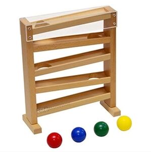 Wooden Ball Drop Toy with Colorful Balls